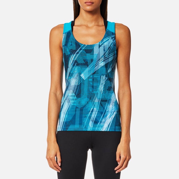 Asics Women's Fitted GPX Tank Top - Crystal Blue/Condition Print