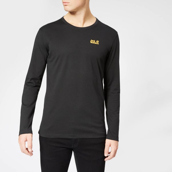 Jack Wolfskin Men's Essential Long Sleeve T-Shirt - Black