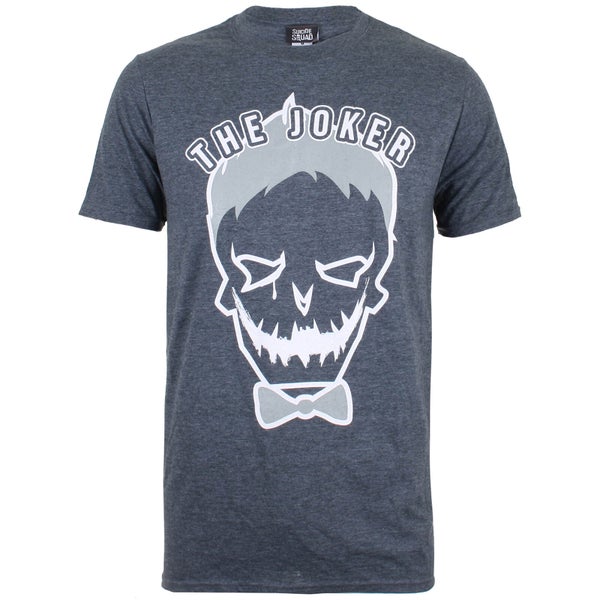 DC Comics Men's Joker Symbol T-Shirt - Dark Heather
