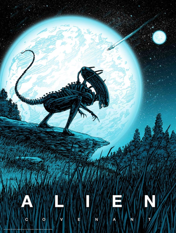 Affiche Phosphorescente Alien Covenant par Barry Blankenship - Édition Exclusive Limitée à Zavvi