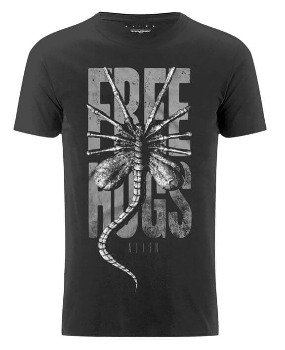 T-Shirt FREE HUGS Alien -Noir