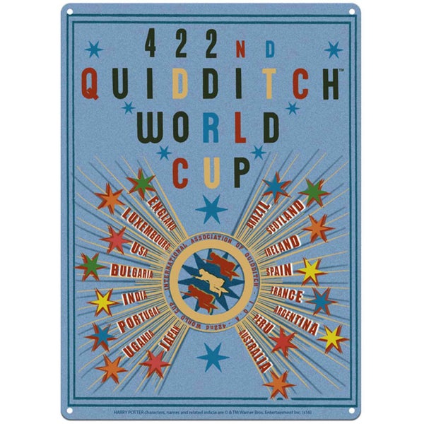 Grande Affiche en Métal Coupe du Monde de Quidditch Harry Potter