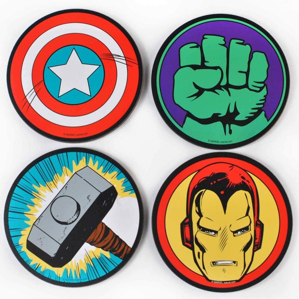 Marvel Comics Set of 4 Coasters