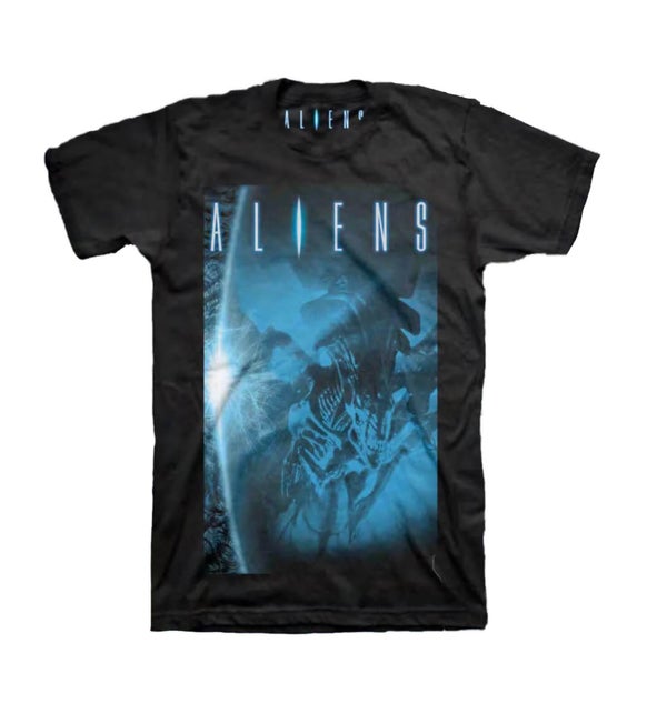 Aliens Bluescale Men's Black T-Shirt