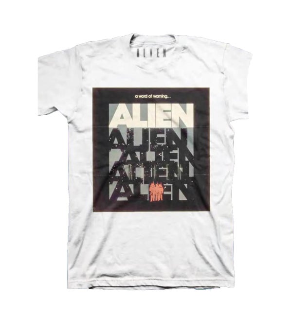 Alien A Word Of Warning... Men's White T-Shirt