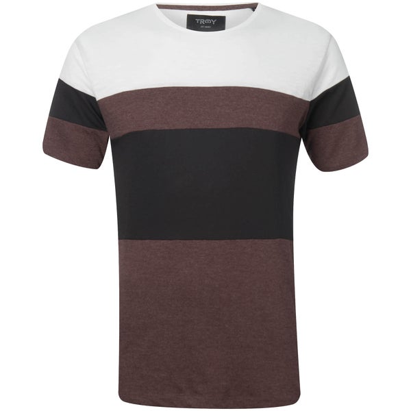 Troy Men's Bama Colour Block T-Shirt - White