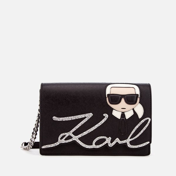 Karl Lagerfeld Women's K/Ikonik Shoulder Bag - Black