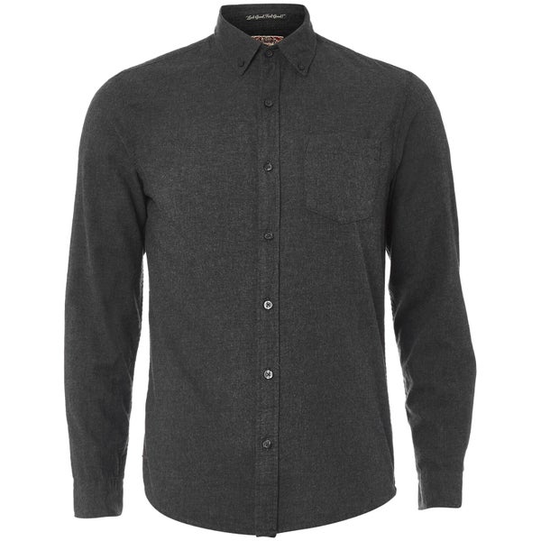 Tokyo Laundry Men's Westbridge Twill Long Sleeve Shirt - Dark Grey