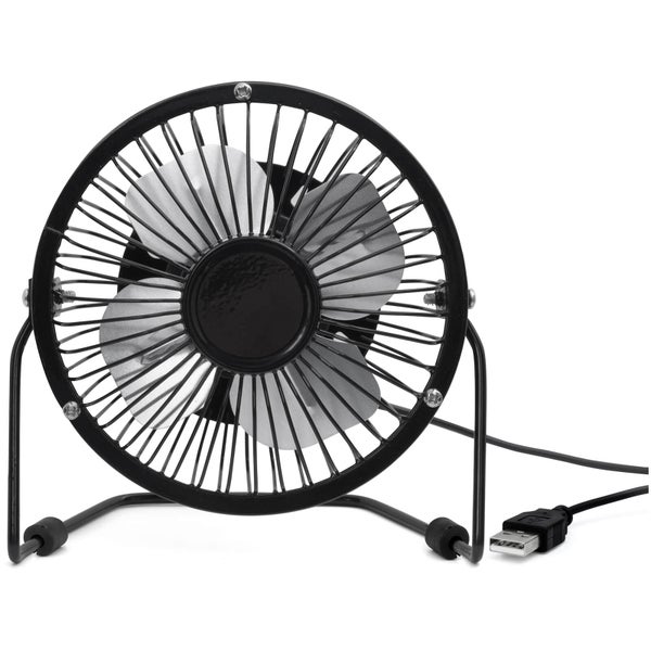 USB Metal Desk Fan - Black