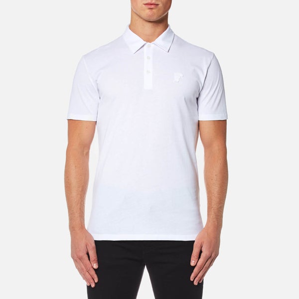 Versace Collection Men's Cotton Polo Shirt - Bianco Lana