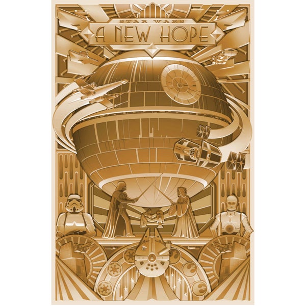 Star Wars: A Shiny New Hope - Zavvi UK Exklusives Fine Art Limited Edition Druck - Von ACME Archives Künster Steve Thomas