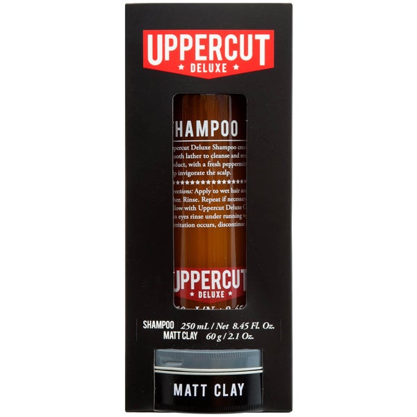 Uppercut Deluxe Shampoo and Matt Clay Duo Free Shipping Lookfantastic