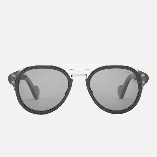 Moncler Men's Aviator Sunglasses - Black/Smoke
