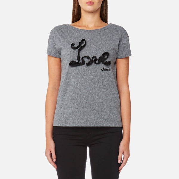 Love Moschino Women's Frill Love T-Shirt - Dark Grey