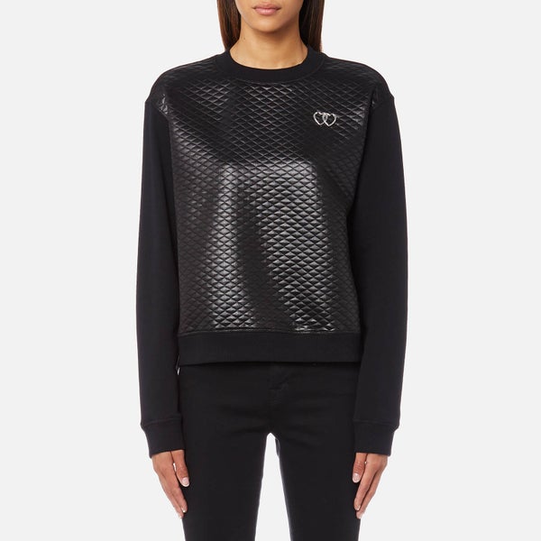 Love Moschino Women's Quilted Sweatshirt - Black