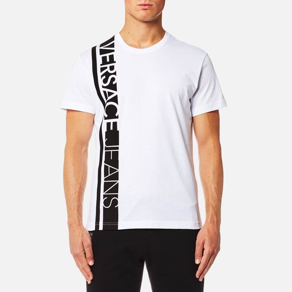 Versace Jeans Men's Stripe Logo T-Shirt - Bianco