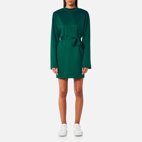 House of Sunny Women's Kicker T-Shirt Long Sleeve Dress - Organic Green