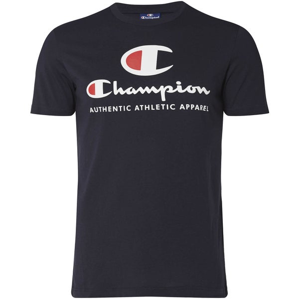 T-Shirt Homme Grand Logo Champion - Bleu Marine