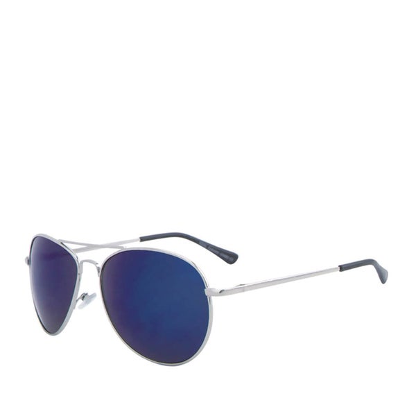 Men's Aviator Sunglasses - Silver/Blue