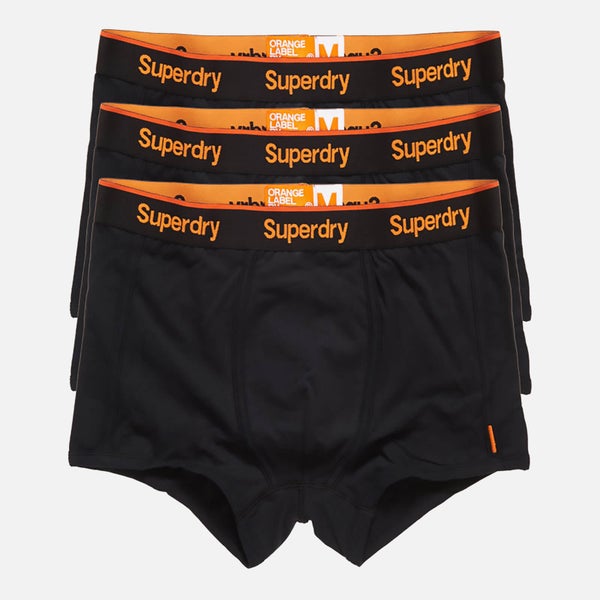 Superdry Men's Orange Label Triple Pack Boxers - Black