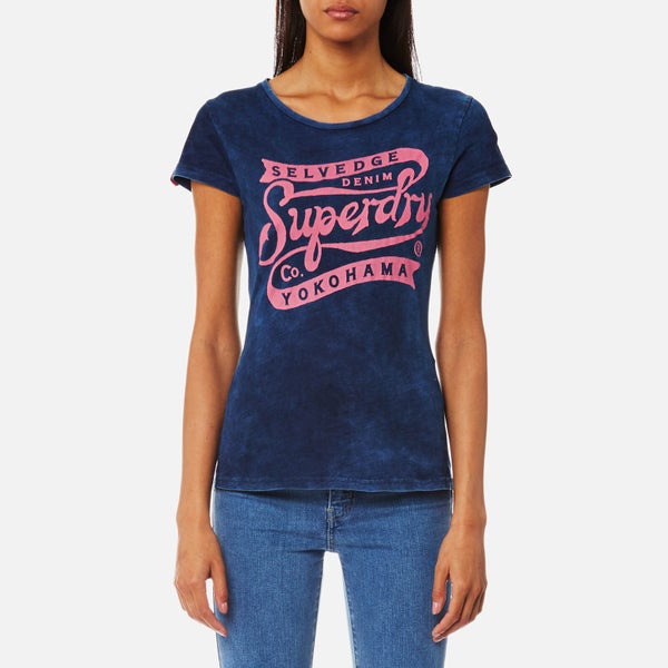 Superdry Women's Selvedge Yokohama Indigo T-Shirt - Denim