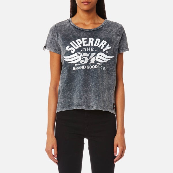 Superdry Women's 54 Brand T-Shirt - Acid Wash