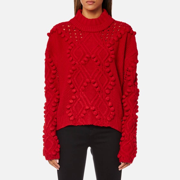 Guess Women's Long Sleeve Vanda Sweatshirt - Tulip Red