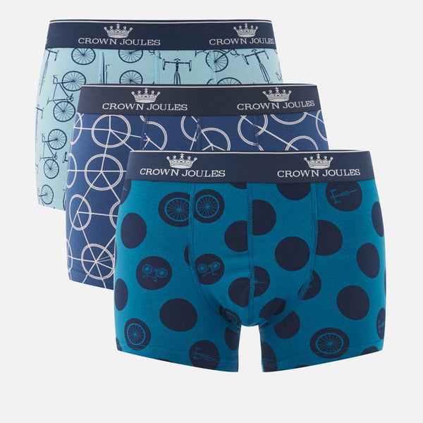 Joules Men's 3 Pack Cycle Printed Boxer Shorts - Multi