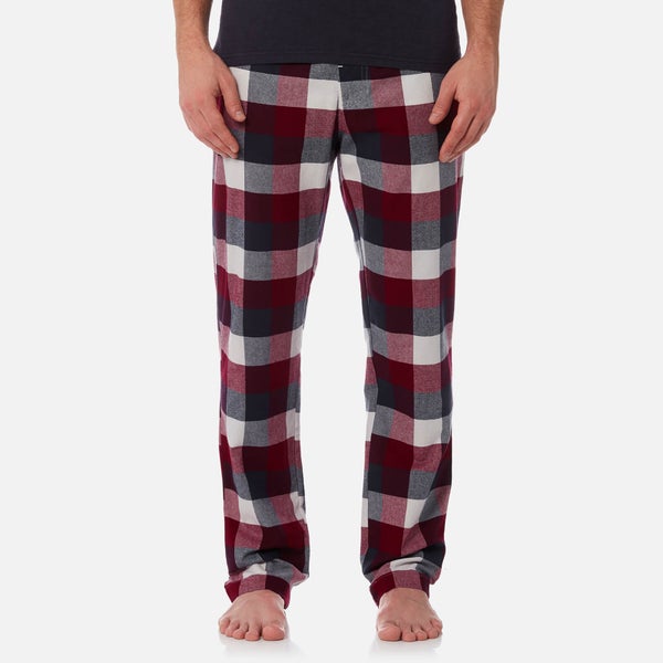Joules Men's Checked Lounge Trousers - Rugby Red Check