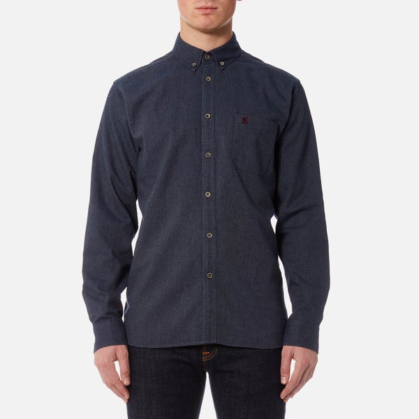 Joules Men's Barbrook Classic Fit Flannel/Texture Shirt - Navy