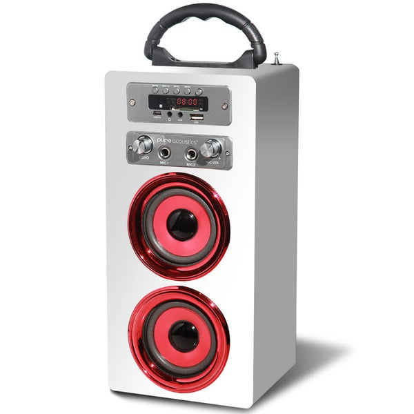Pure Acoustics MCP-20 Bluetooth Karaoke Speaker (Including Mic) - White