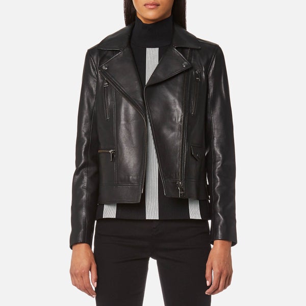 Karl Lagerfeld Women's Ikona Odina Biker Jacket - Black