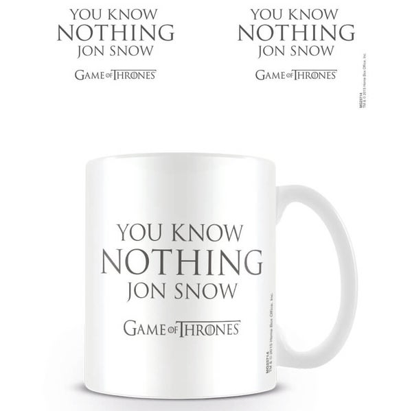 Game of Thrones Coffee Mug (You Know Nothing Jon Snow)