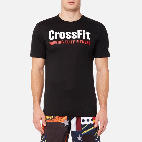 Reebok Men's CrossFit Logo Short Sleeve T-Shirt - Black