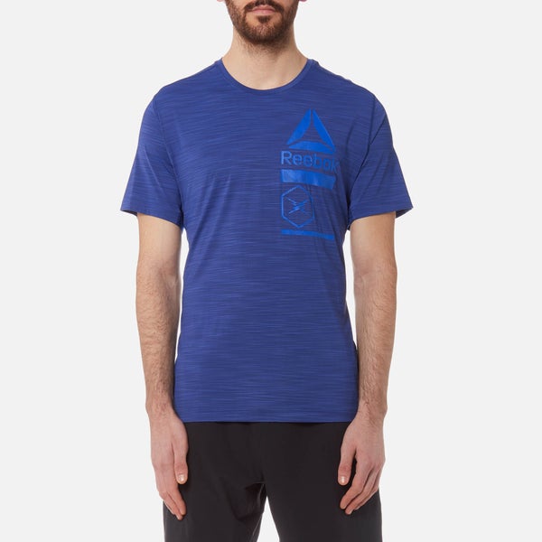 Reebok Men's ACTIVCHILL Zoned Graphic Short Sleeve T-Shirt - Deep Cobalt Blue