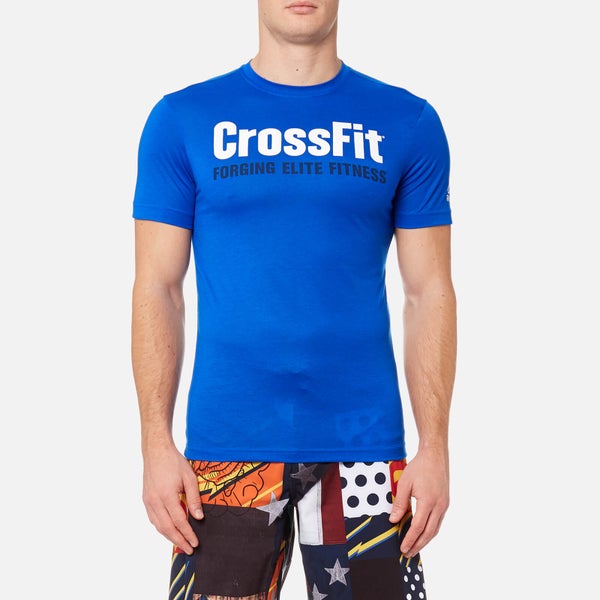 Reebok Men's CrossFit Logo Short Sleeve T-Shirt - Vital Blue