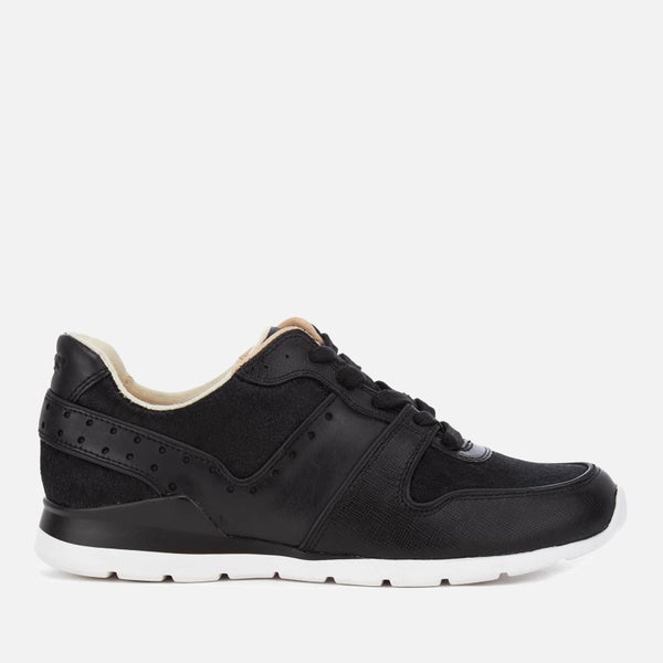 UGG Women's Deaven Exotic Cow Hair/Leather Running Trainers - Black