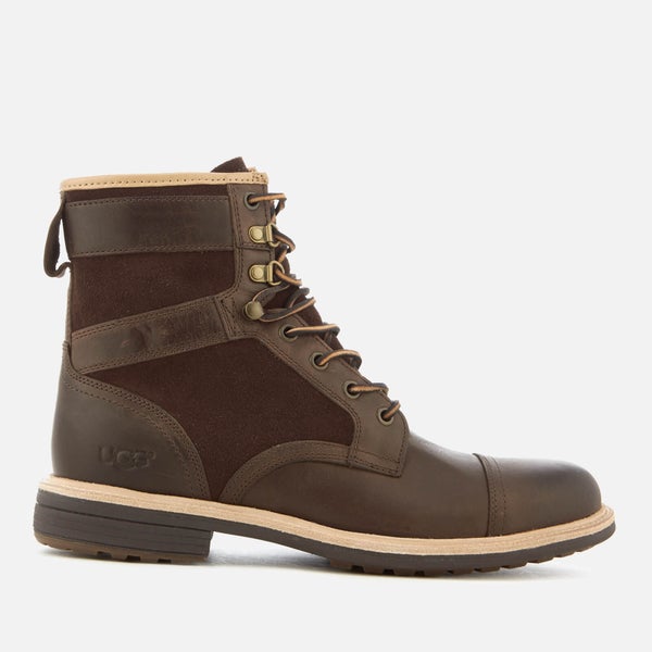 UGG Men's Magnusson Grain Leather Lace Up Boots - Grizzly