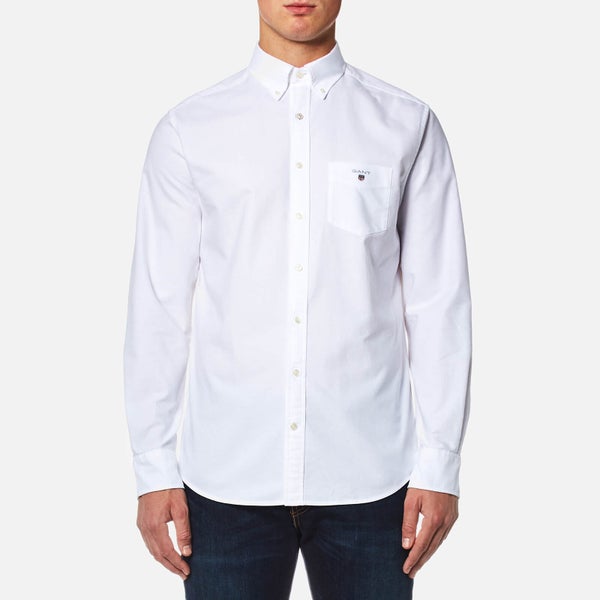 GANT Men's The Oxford Long Sleeve Shirt - White