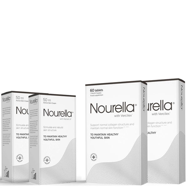 Paquete para 2 meses de Nourella (2 x 60 comprimidos y 2 cremas x 50 ml)
