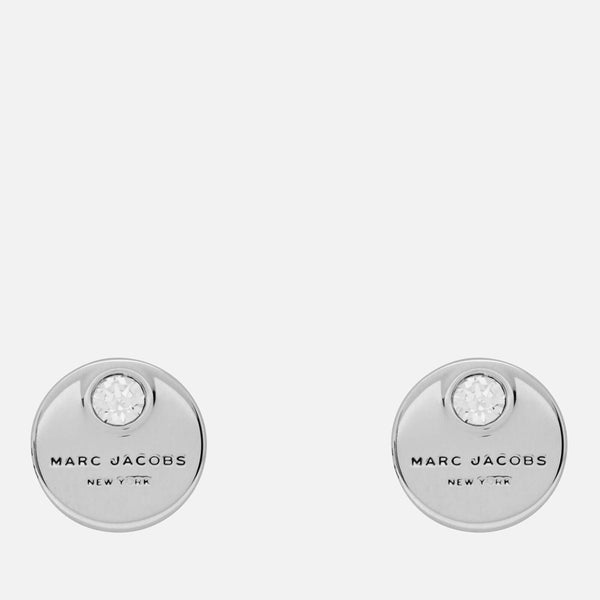 Marc Jacobs Women's MJ Coin Studs - Crystal/Silver