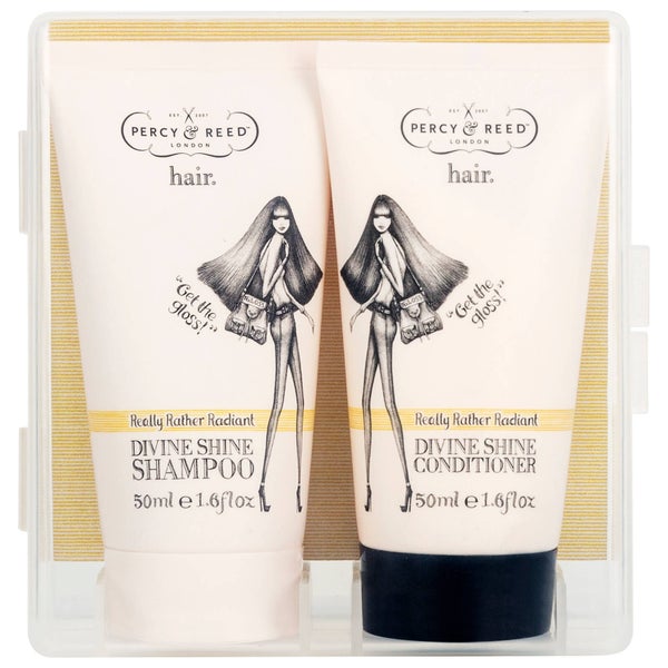 Percy & Reed to Go! Really Rather Radiant Divine Shine Shampoo and Conditioner Duo 2 szampon i odżywka do włosów 2 x 50 ml
