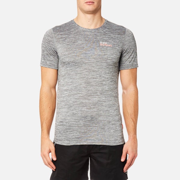 Superdry Sport Men's Core Train Spacedye T-Shirt - Light Grey Grit