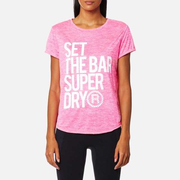 Superdry Sport Women's Fitspiration T-Shirt - Pop Pink