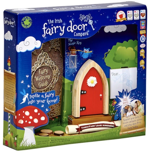 The Irish Fairy Door Company Arched Fairy Door - Red (Slim)