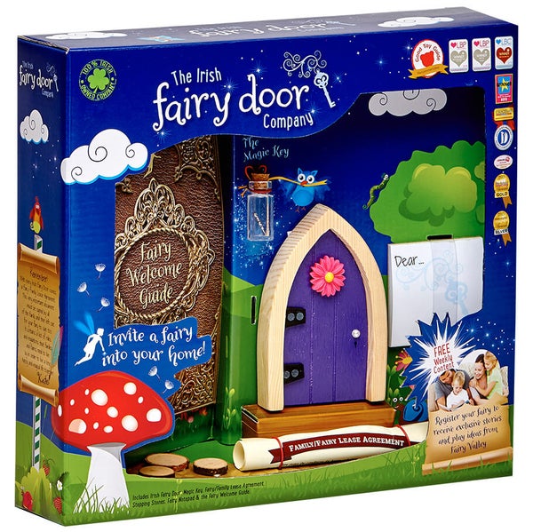 The Irish Fairy Door Company Arched Fairy Door - Purple (Slim)