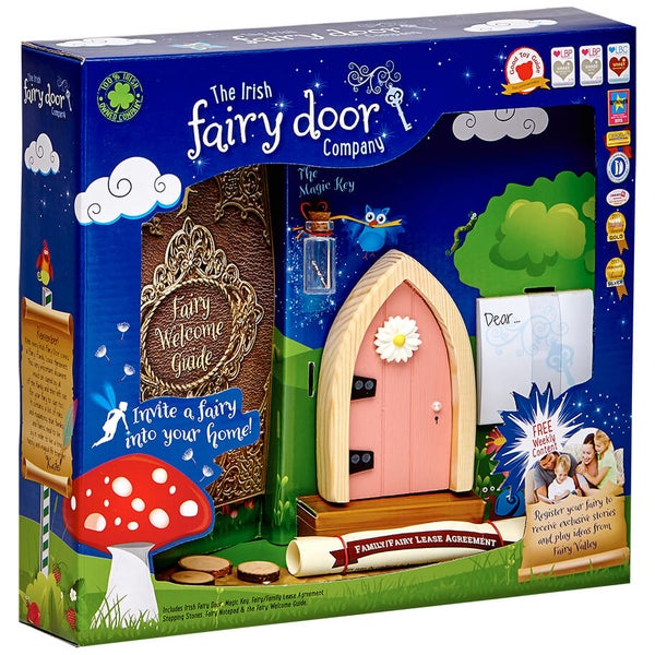The Irish Fairy Door Company Arched Fairy Door - Pink (Slim)