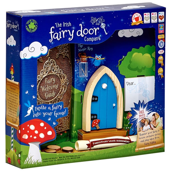 The Irish Fairy Door Company Arched Fairy Door - Blue (Slim)