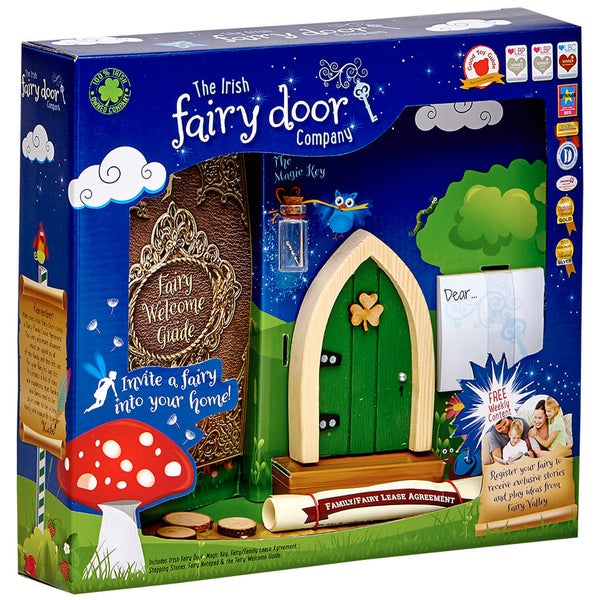 The Irish Fairy Door Company Arched Fairy Door - Green (Slim)