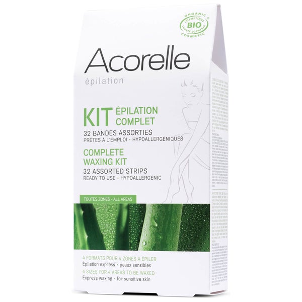 Acorelle Ready to Use Strips Complete Waxing Kit zestaw do depilacji woskiem